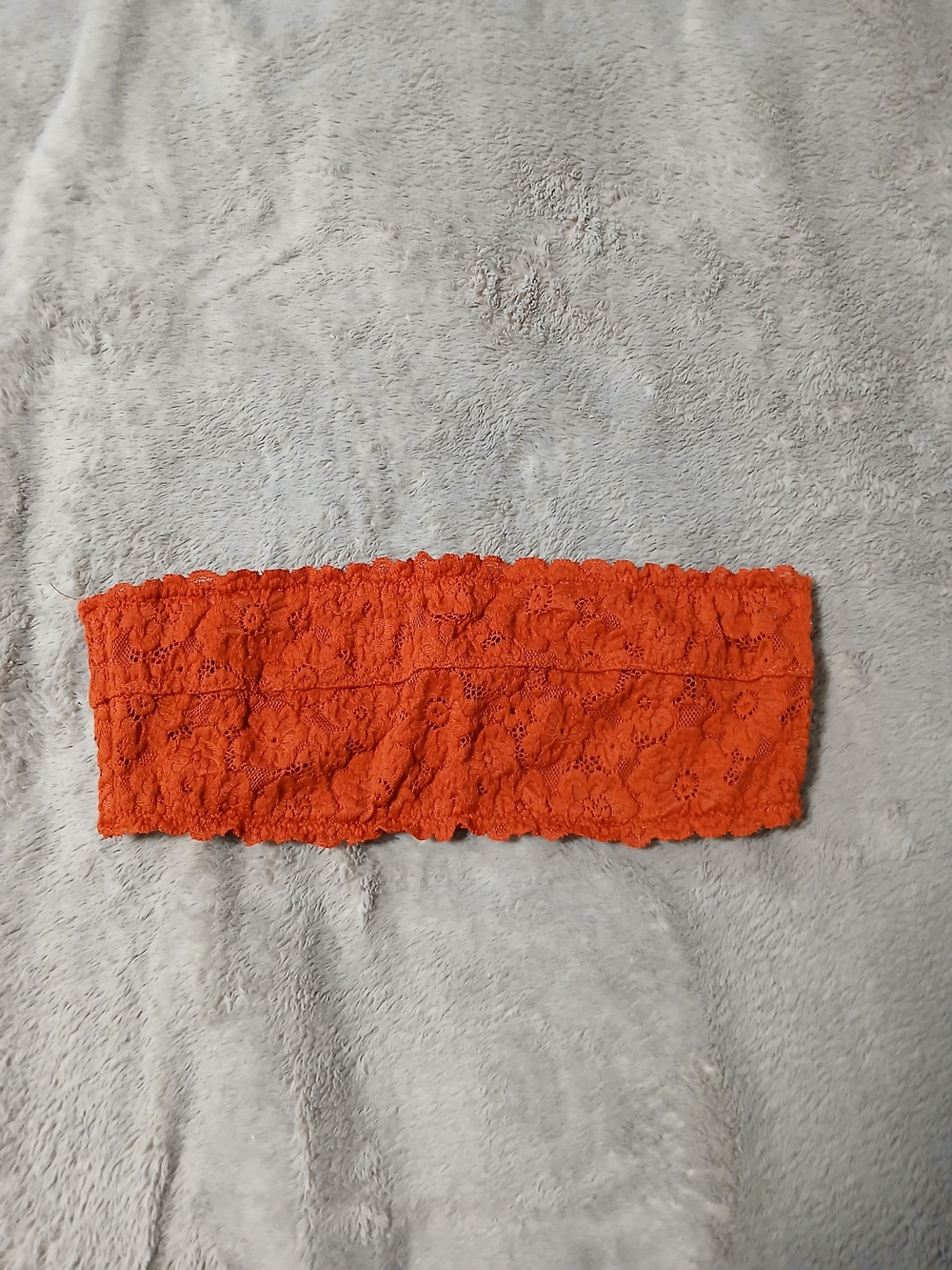 Women's Orange Lace Bandeau Top